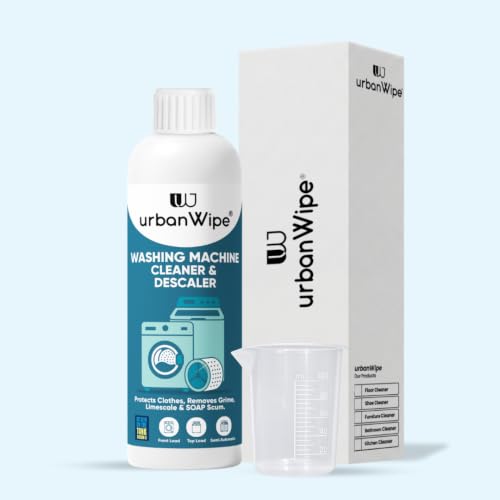 Image of UrbanWipe Washing Machine Cleaner & Descaler Liquid (500ml) | Removes Limescale, Grime & Residue | For Top Load, Front Load And Semi Automatic Machines | Deep Drum Cleaning & Odor Removal Formula