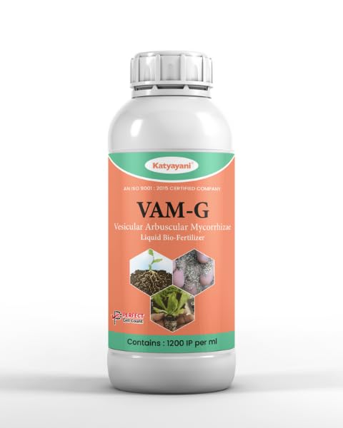 Katyayanii VAM-G | Vesicular Arbuscular Mycorrhiza biofertilizer | VAM biofertilizer for Indoor & Outdoor Plants, Improves Soil Health & Crop Yield, Support Organic Farming | 1L x 1
