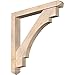 Ekena Millwork BKT0604X42X42MRC03SDF Merced Arts and Crafts Smooth Bracket w/Offset Brace, Douglas Fir