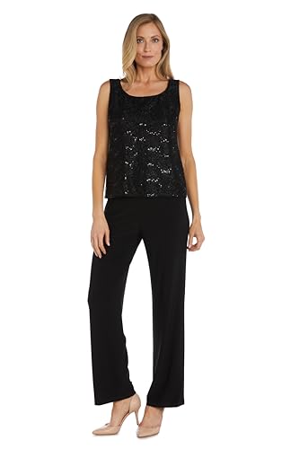R&M Richards Women's Scallop Lace Duster Pant Set3
