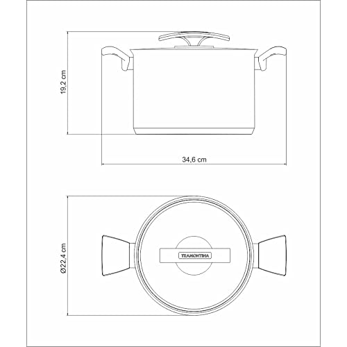 Caldeirão 20Cm 4,56 L Inox Duo Color 62385206 Tramontina