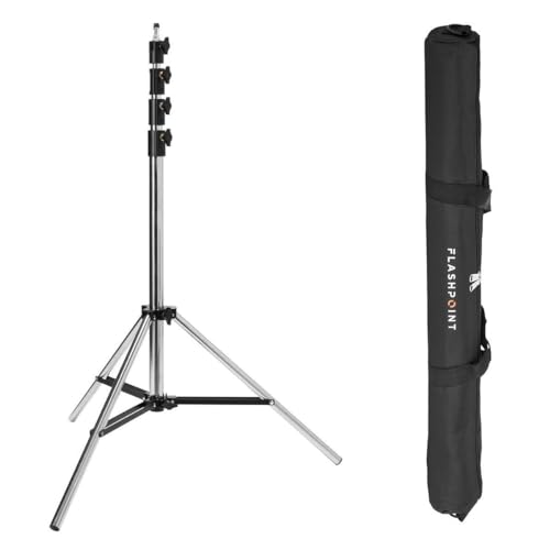 Pro Air-Cushioned Heavy-Duty Light Stand (Chrome, 9.5')