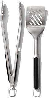 OXO Good Grips Grilling Tools, Tongs and Turner Set, Black