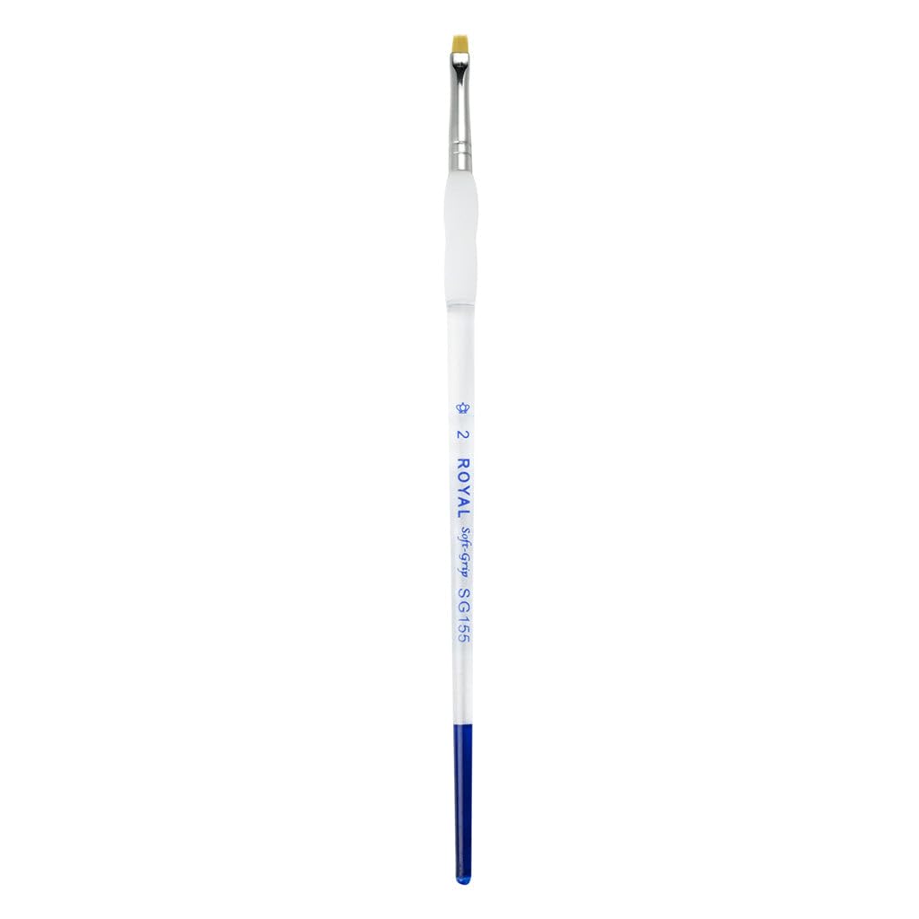 Royal & Langnickel Blue Royal Brush Soft Grip Gold Taklon Artist's Short Shader Sg155-10 Paintbrush