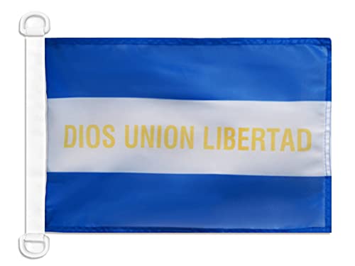 AZ FLAG Bootsflagge El Salvador Handelsflagge 45x30 cm, Salvadorianische Nationalflagge Bootsfahne Aus Gestricktem Polyester Mit Plastikringen