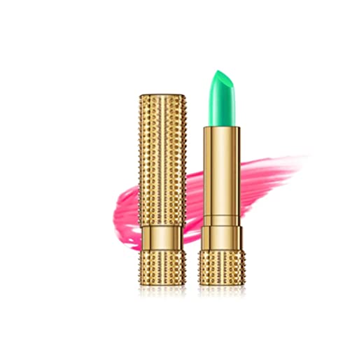 Natural Aloe Vera Lipstick Moisturizer Temperature Changed Color Lip Gloss Natural Long Lasting Red Protector Lipstick Cosmetics (2 PCS)