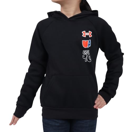 Sweat à capuche Under Armour contre le froid sweat molletonné pour entraînement enfant noir