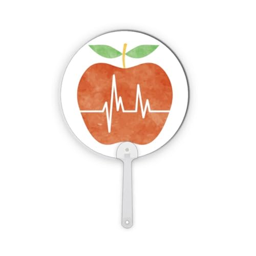 Éventail rond electrocardiogramme portable plastique design pattern pour deco