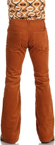 Men's Corduroy Relaxed Vintage 60s 70s Bell Bottom Pants Stretch Fit Classic Comfort Flared Flares Retro Disco Pants3