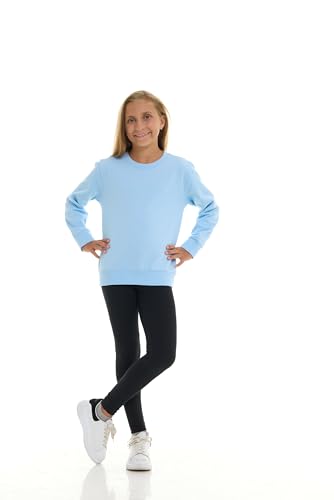 Pink Angel 2-Pack Girls Fleece Crewneck Sweatshirts – Soft Cotton Blend Pullover Tops for School, Play, and Layering3