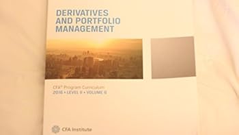 Paperback 2016 CFA Level II Volume 6 Derivatives and Portfolio Management Book
