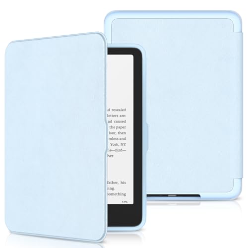 Image of New Kindle Paperwhite 2024 Case 7 inch (12th Gen) & Kindle Colorsoft Signature Edition Case, Sanyetral Slim PU Leather Cover with Soft TPU Back and Auto Sleep /Wake, Not for Remarkable Kobo -Light Blue