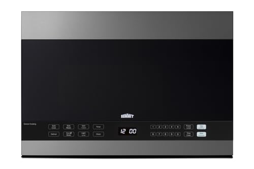 Image of Summit 24” Over The Range Microwave, 1.4. cu.ft. Capacity, Built-In Microwave, Stainless Steel & Black- MHOTR243SS