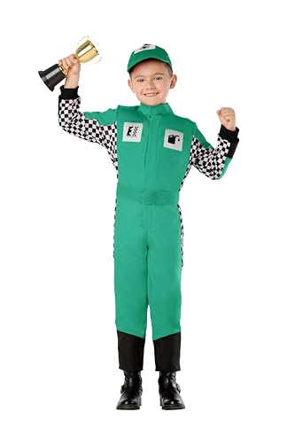 kimokawaii Fato de piloto verde infantil (10-12 anos)