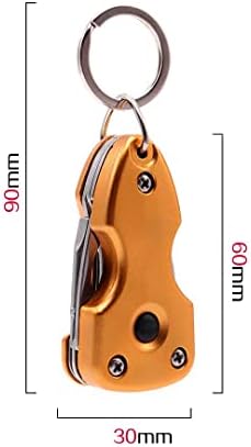 Outdoor Camping Tactical Survival Pocket Multi Tool Multifunction Utility Keychain with Folding Knife Opener LED Flashlight Screwdrivers
