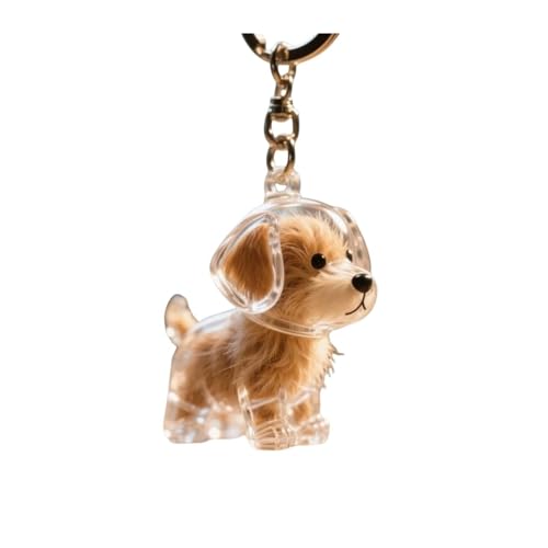 Dog Hair Collector Keychain Charm Memorial Storage Box Transparent Bottle for Pet Hairs Keychain Pets Fur Keepsake Keyring for Collecting Hair Portable Pet Memory Capsule(2)