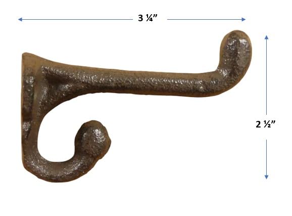Midwest Craft House 15 Rustic CAST Iron Acorn Hooks Rust 3 1/4" Long Hook Coat HAT WALL Hook LOT by Midwest Craft House - Used condition - Image 2