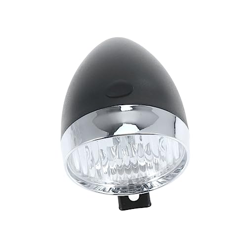 SUPVOX 1Set Retro Vintage LED Headlight for Mountain Bikes Elegant Cycling Light Button for Evening Rides Durable Bike Accessory Black