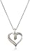 14K Rose Gold over Sterling Silver Diamond Heart Pendant Necklace (1/10 cttw), 18"
