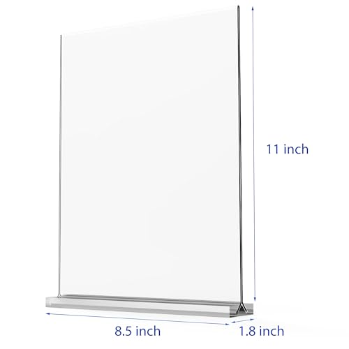 newnewshow 8.5x11 Acrylic Sign Holder 3 Pack Vertical Double-Sided Display (Optional 8.5x11 8.5x5.5 5x7 Horizontal and Vertical) - Image 4