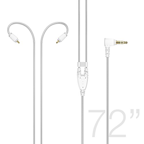 Image of MEE audio MX PRO Series M6 PRO 72-inch Extended-length Stereo Audio Cable (Clear)