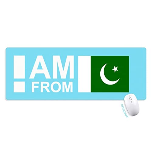 je suis du pakistan tapis de souris large cousues bords mat étendu game bureau