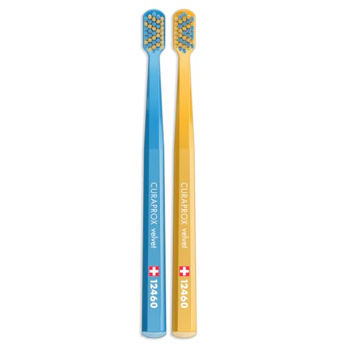 Curaprox CS 12460 Velvet Edition Duo, Blau/Gelb, Swiss Made – Ansicht 1
