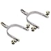 KUIDAMOS Spurs for Boots Men, 1Pair Stainless Steel Horse Spurs Western Style Spur with Hand Carved Decor Silver Spurs for Boots Women Retro Brown Spurs for Equestrian Training, Competition