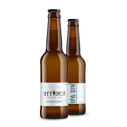 Cerveza Premium Arriaca IPA SIN ALCOHOL Y SIN GLUTEN en Pack Fabricación Artesanal (12 botellas 33cl)