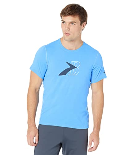 Brooks Distance Graphic Short Sleeve Vivid Blue/Flying B Lg #TOP4