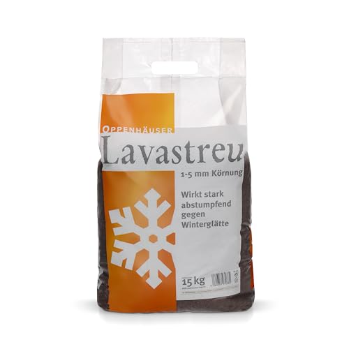 OPPENHÄUSER Lava-Streugut 15kg Sack deutsches Qualitätsprodukt für sichere Wege ideal zur Lagerung im Streugutbehälter