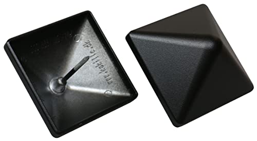 Gartenwelt Riegelsberger Pfostenkappe 130x130 mm Aluminium schwarz pulverbeschichtet Kappe für Pfosten mit Dorn Zaunkappe Abdeckkappe
