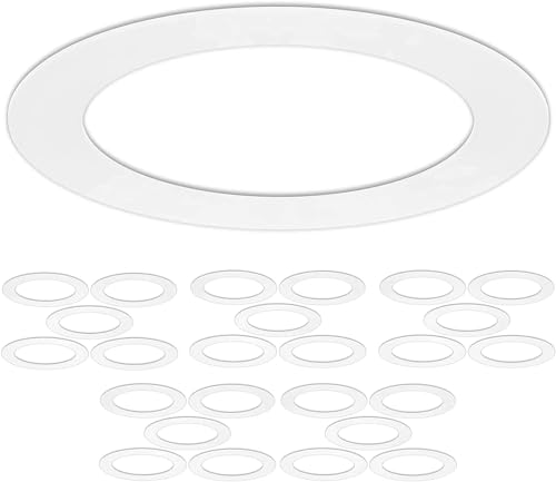 25 Pack Gloss White Goof Trim Ring for 6