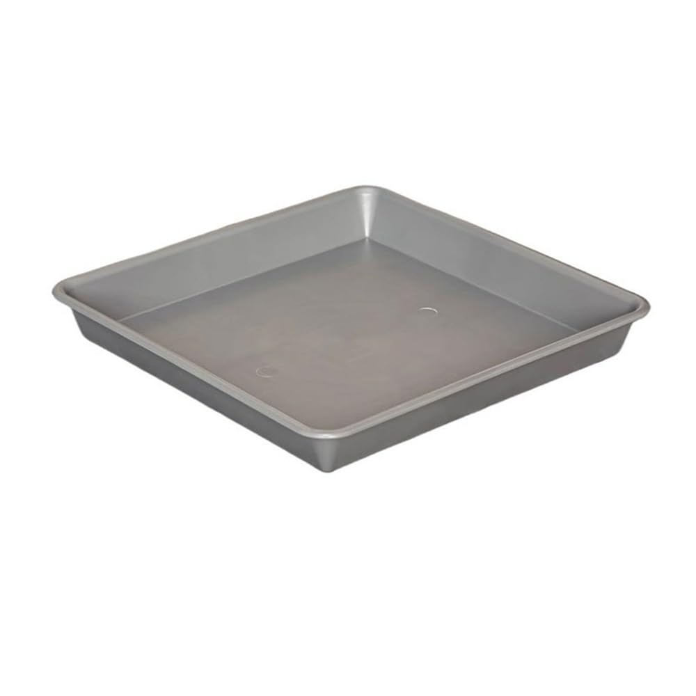 Plant Saucer Home Square Plant Saucers Resin Flower Pot Drip Tray(Gris,Small)