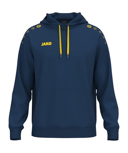 Sweat à capuche JAKO One coton enfant bleu marine citro 164 pull sport