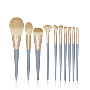 MADALIAN Set Of 10 Makeup Brushes Complete Set Of Loose Powder Brushes Beauty Tools Eye Shadow Brushes