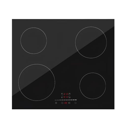 HOMELIFE Fogão Cooktop Indução 4Bocas 60cm Preto, Vidro Cerâmico Chinês, Controle Deslizante - 220-240V