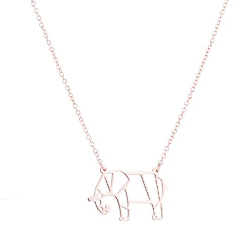Collier origami éléphant charmant pour vos tenues d'été