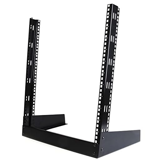 StarTech.com 12U Open Frame Network Rack - 19" 2 Post Free Standing Desktop Rack for Computer, AV, Media, IT, Data & Server Room Equipment (RK12OD)