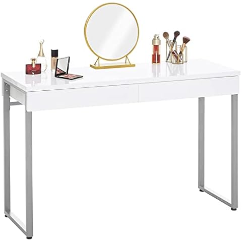 Mesa Consola Blanca de GreenForest con Cajones Cover