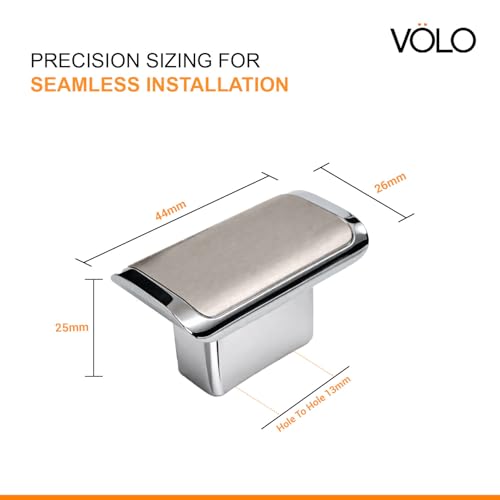 Image of VOLO SS Finish Cabinet Drawer Knob /knobs for Drawers /Drawer knobs /Handle /knobs for cabinets /Pull Handle (S-182, SS Finish) (3)