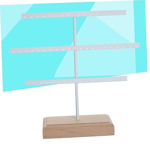 ABOOFAN 52trous Présentoir à Boucles Oreilles Fer Blanc Avec Support à Bijoux Et Organisateur De Bijoux