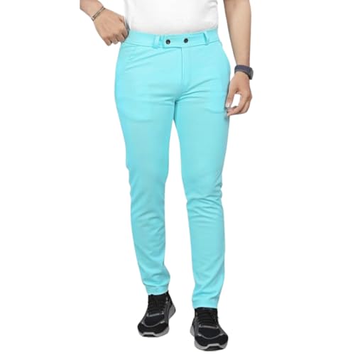 MiraMichi Men's Slim Fit Formal Trousers - Crafted from Premium L...