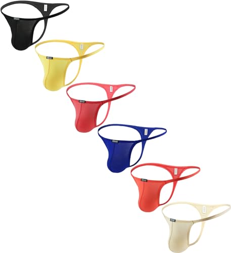 iKingsky Men's Stretch G-string Sexy Low Rise Y-back Thong Soft Underwear for Men