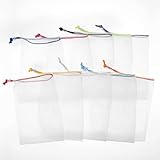 10 Stück Seifensäckchen für Feste Seife, Nylon Seifennetz Seifenbeutel mit Farbigem Kordelzug Seifensack zum Duschen Schaumnetz Gesichtsreinigung Werkzeug für Aufschäumen und Trocknen