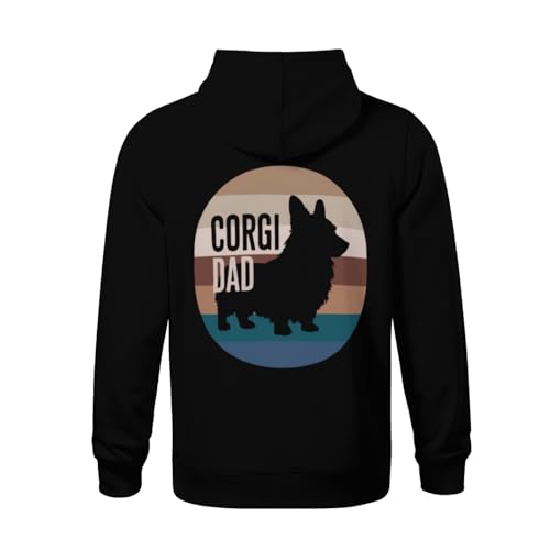 Kids Retro Corgi Cute Pet Corgi Dat Boys Girls Lightweight Kangaroo Pocket Fleece Hoodies3