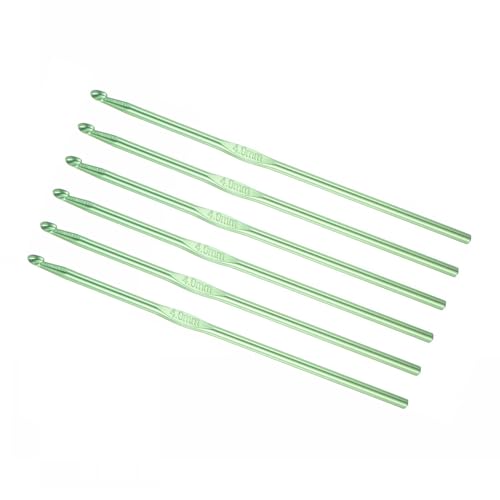 MACHSWON 10Pcs 4mm Aluminum Crochet Hooks Knitting Needles for DIY Craft Yarn