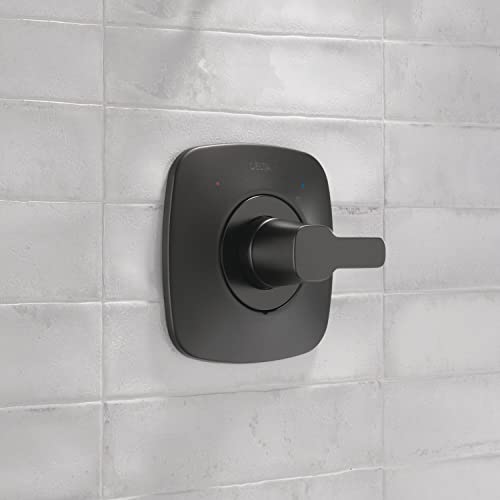 image for Delta Faucet Modern Matte Black Shower Valve Trim Kit for Black Shower