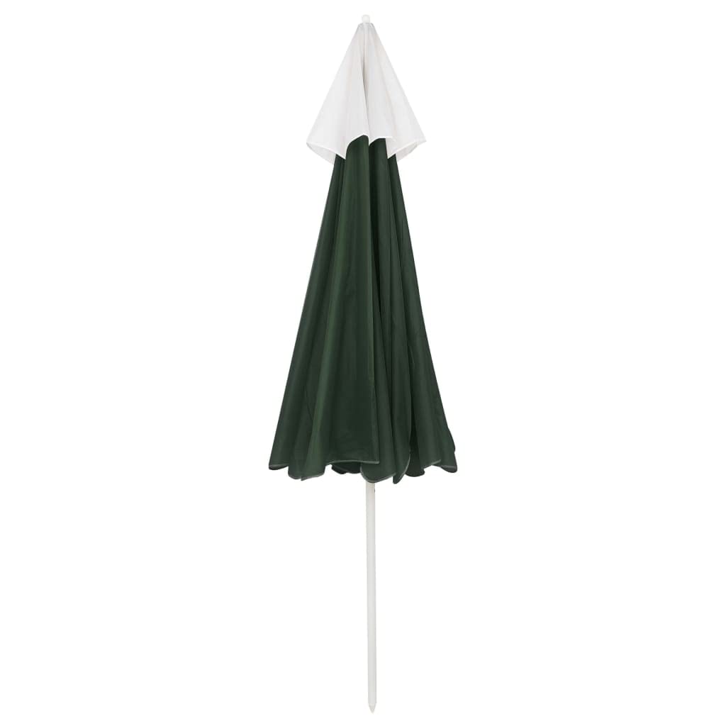 vidaXL Ombrellone da Spiaggia Verde 240 cm