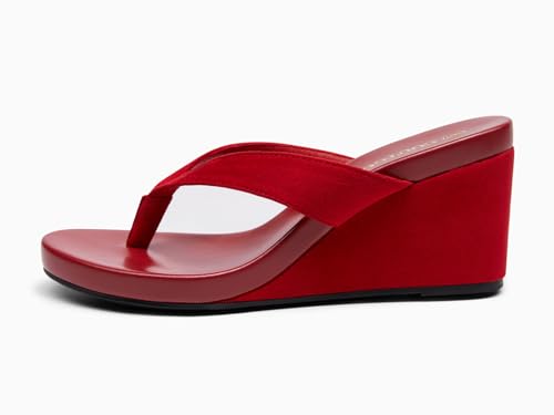 Image of Coutgo Womens Wedge Heels Sandals Platform Flip Flops Slides Slip On Summer Beach Shoes